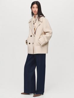 Mango Goya Wool Blend Coat, Pastel Grey - view 2, Pastel Grey