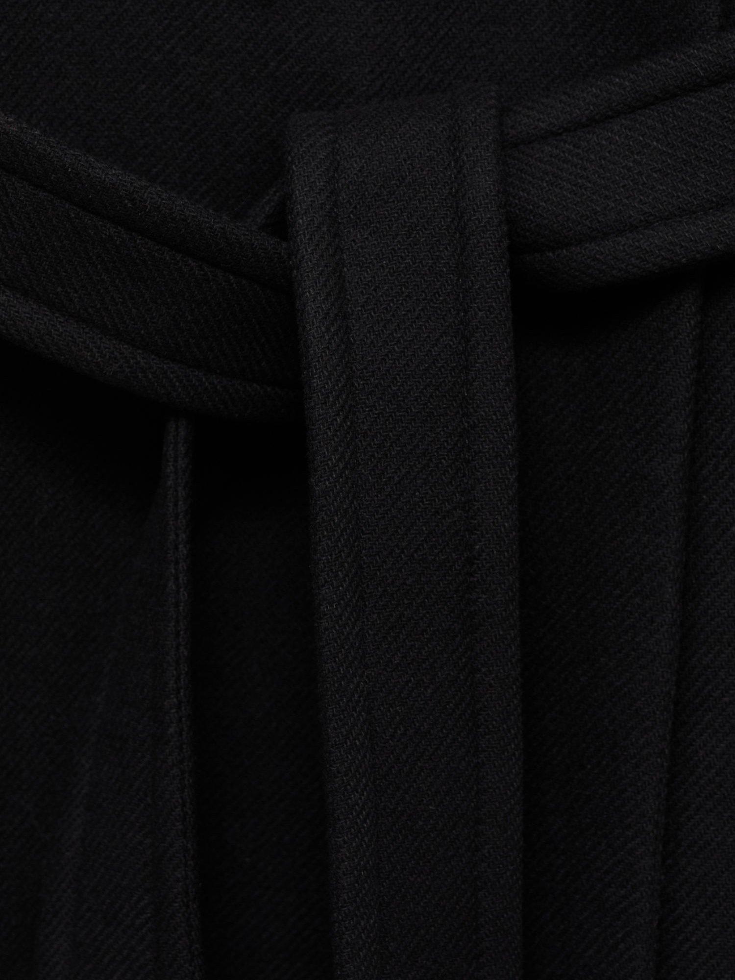 Product image 5 of 9, which shows Mango Sirenita Wool Blend Funnel Neck Overcoat, Black, XXXL