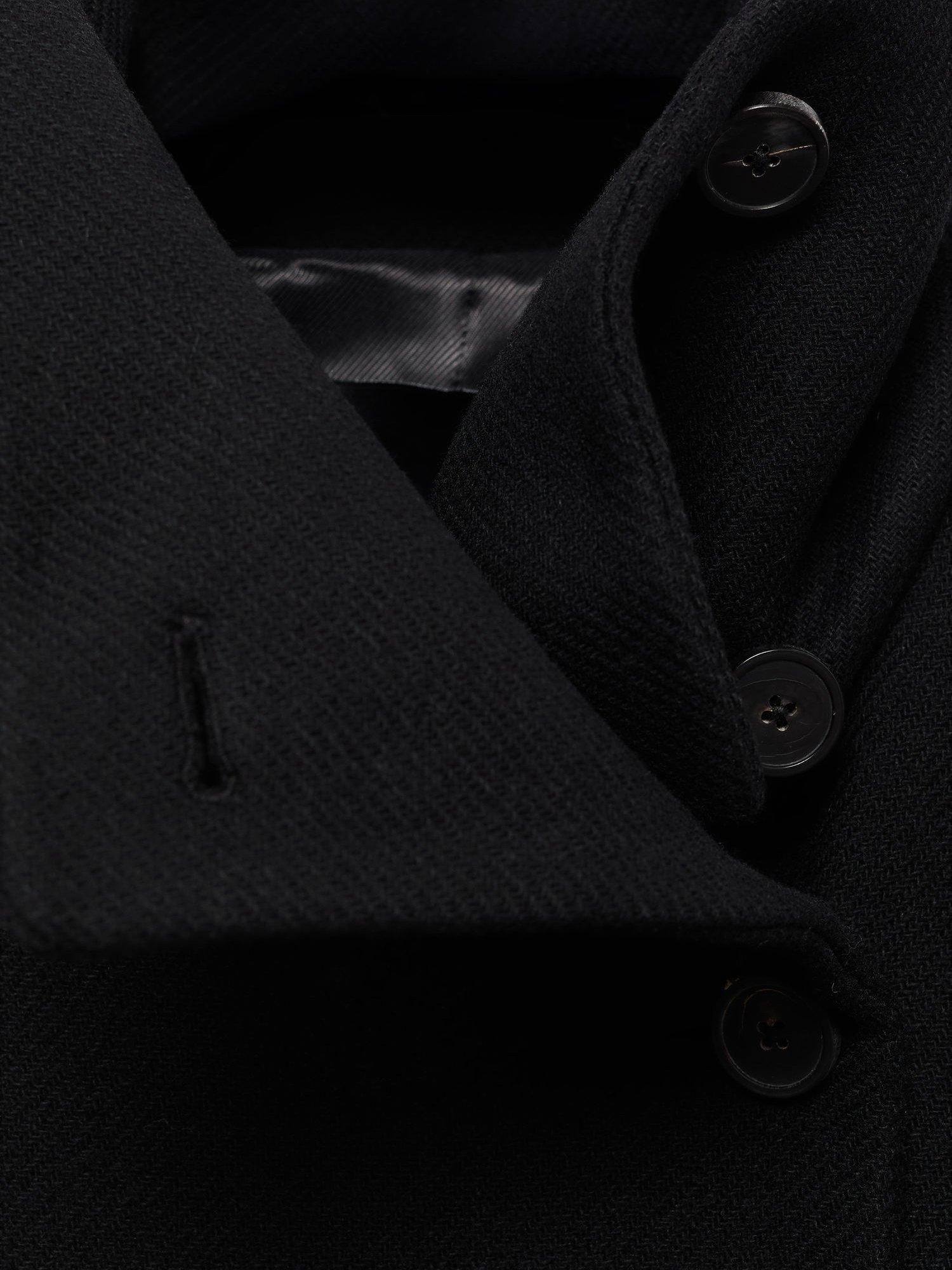 Product image 9 of 9, which shows Mango Sirenita Wool Blend Funnel Neck Overcoat, Black, XXXL