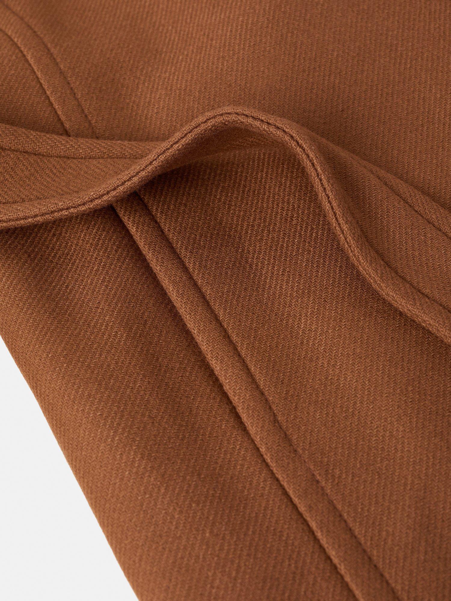 Product image 5 of 9, which shows Mango Sirenita Wool Blend Funnel Neck Overcoat, Medium Brown, XXXL