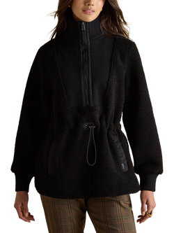 Joules Adjustable Waist Borg Fleece, Black - view 2, Black