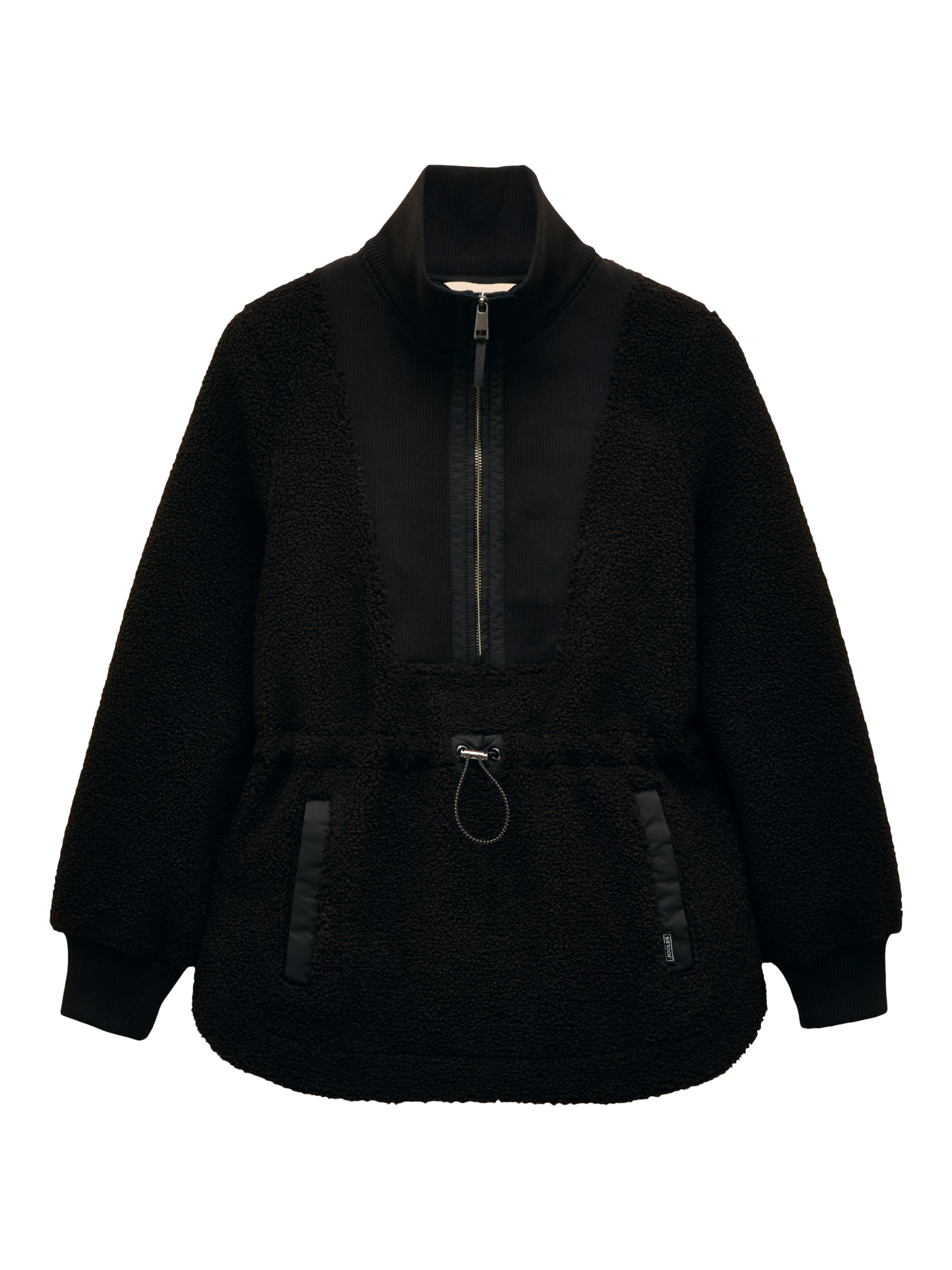 Product image 7 of 9, which shows Joules Adjustable Waist Borg Fleece, Black, 22