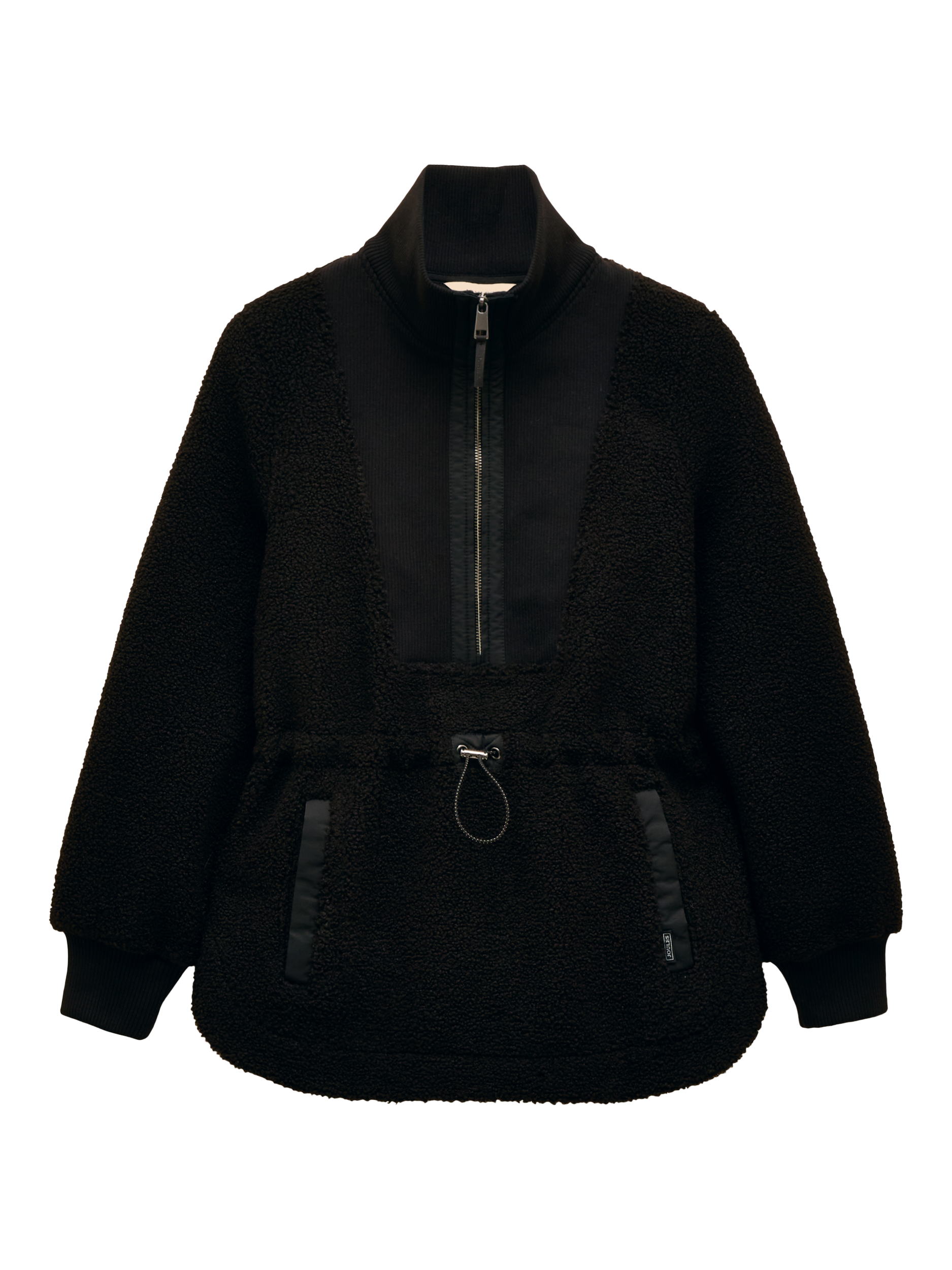 Product image 9 of 9, which shows Joules Adjustable Waist Borg Fleece, Black, 22
