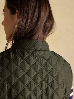 Joules Diamond Quilted All Year Gilet, Green - view 2, Green
