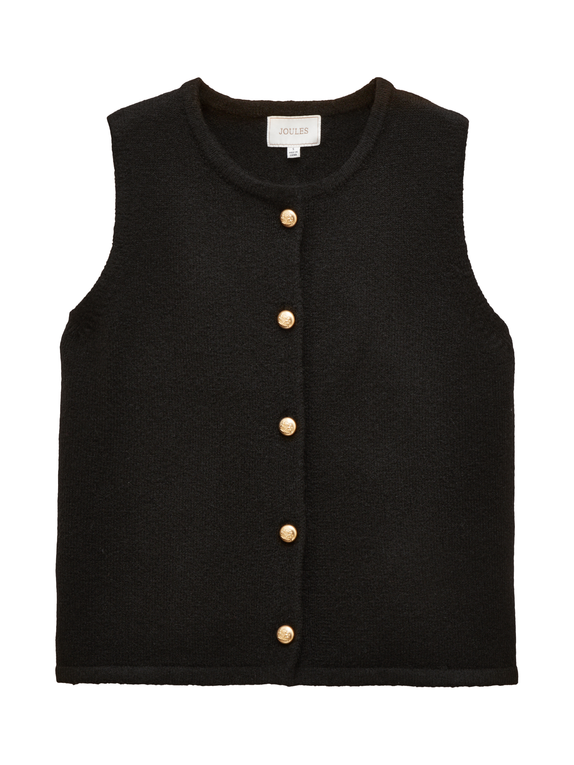 Product image 8 of 8, which shows Joules Holly Button Tank Top, Black, XS