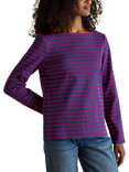 Joules Classic Harbour Stripe Top, Blue/Red