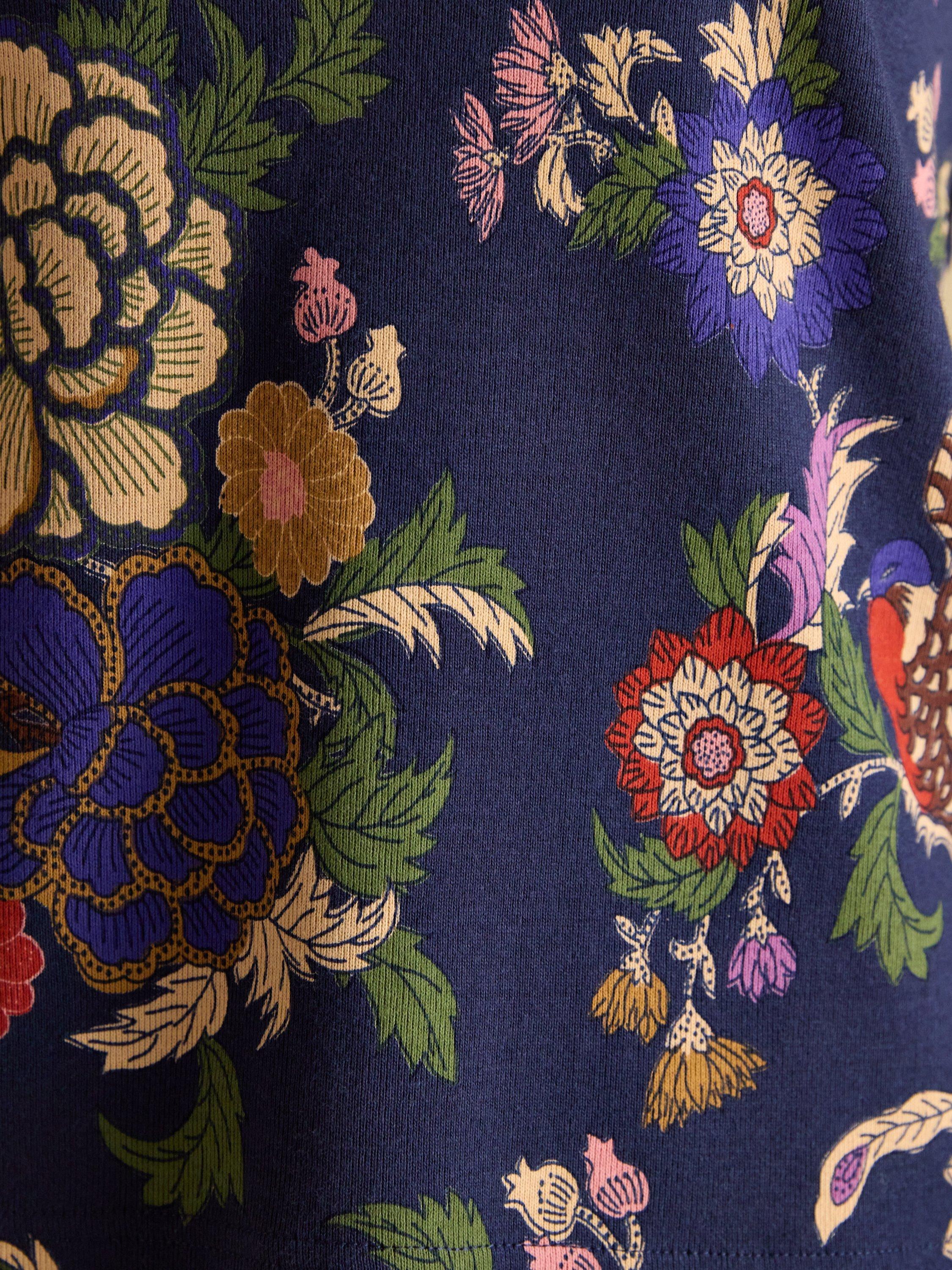 Product image 6 of 7, which shows Joules Classic Floral Long Sleeve Top, Navy, 6