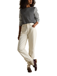 Joules Classic Harbour Stripe Top, Black/White