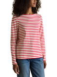 Joules Classic Harbour Stripe Top, Red/White