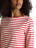 Joules Classic Harbour Stripe Top, Red/White