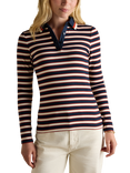 Joules Fairfield Stripe Polo Shirt, Blue/Red