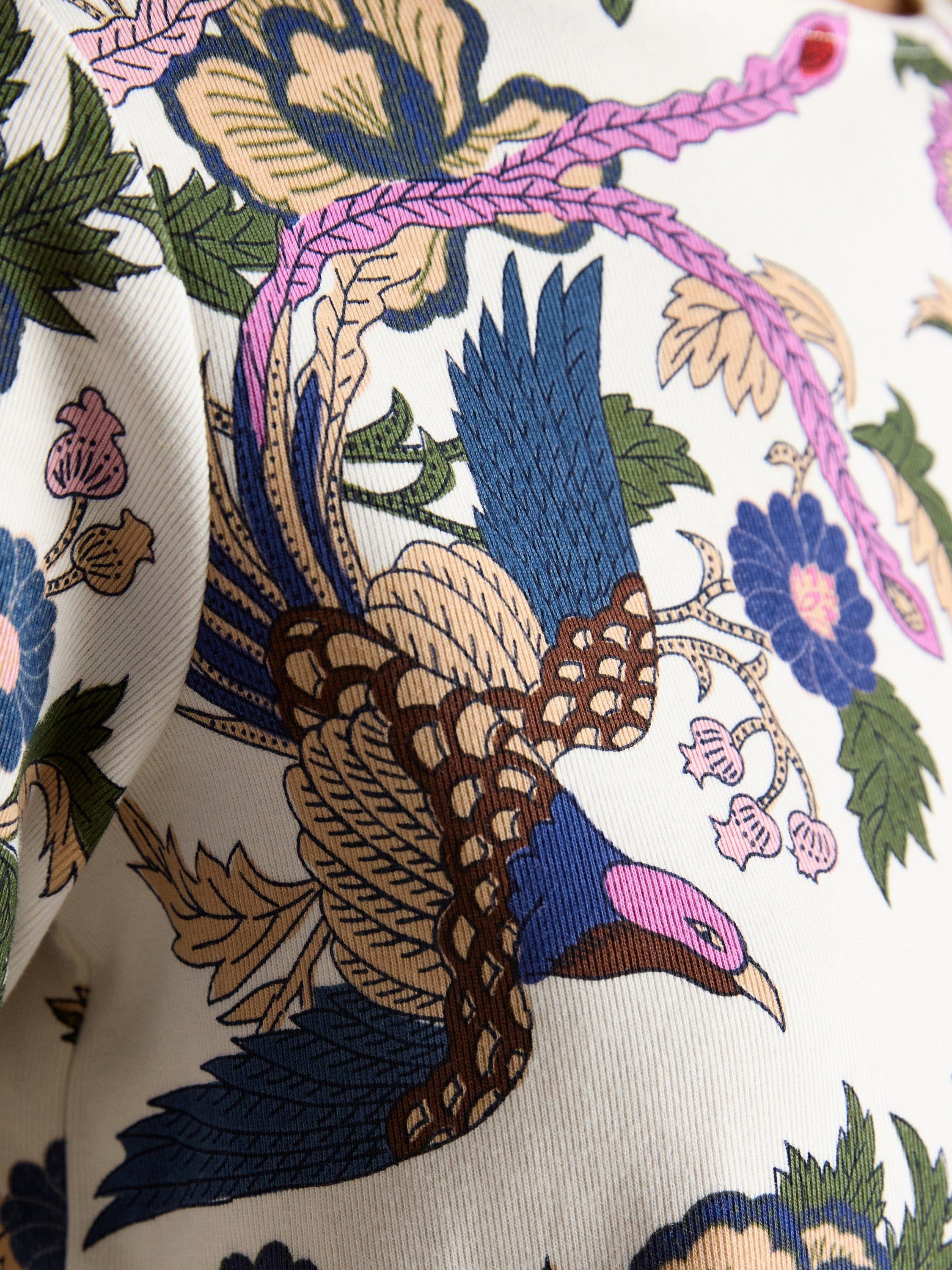 Product image 5 of 7, which shows Joules Classic Floral Long Sleeve Top, Cream/Multi, 6