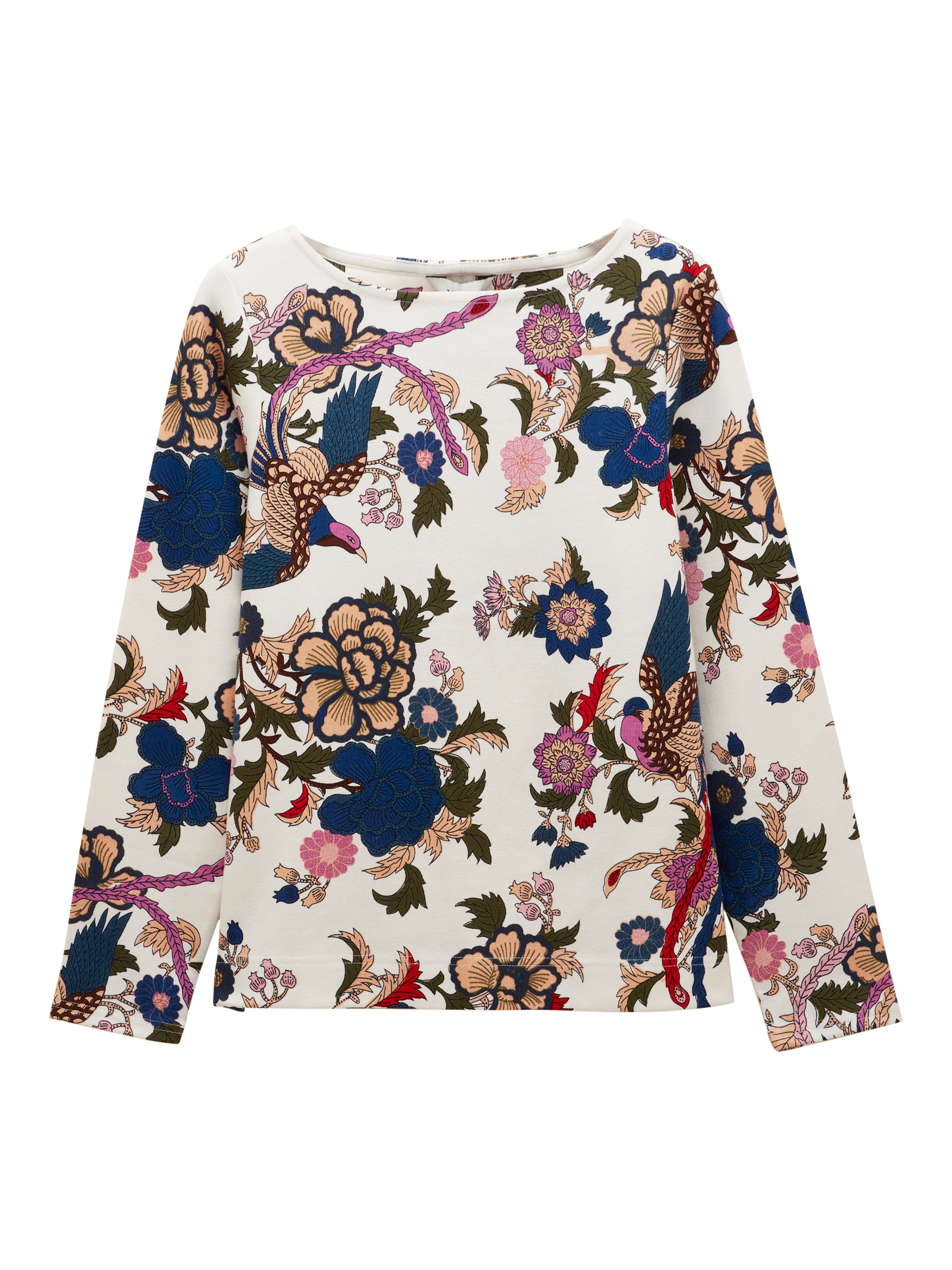 Product image 7 of 7, which shows Joules Classic Floral Long Sleeve Top, Cream/Multi, 6