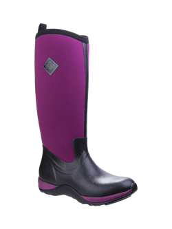 Muck Arctic Adventure Tall Wellington Boots - view 2, Black/Maroon