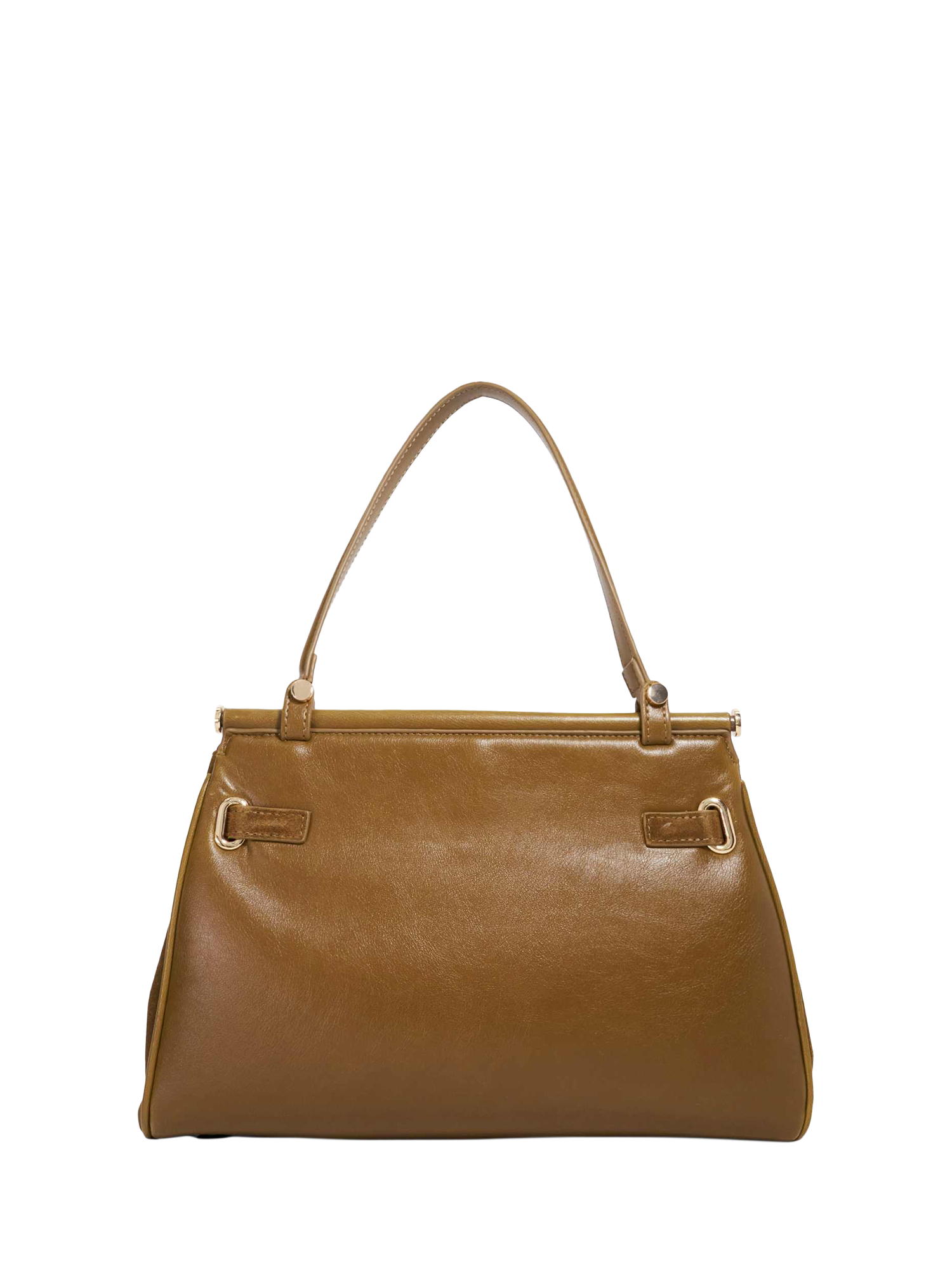 Product image 3 of 5, which shows Dune London Dynamic M Leather Shoulder Bag, Khaki