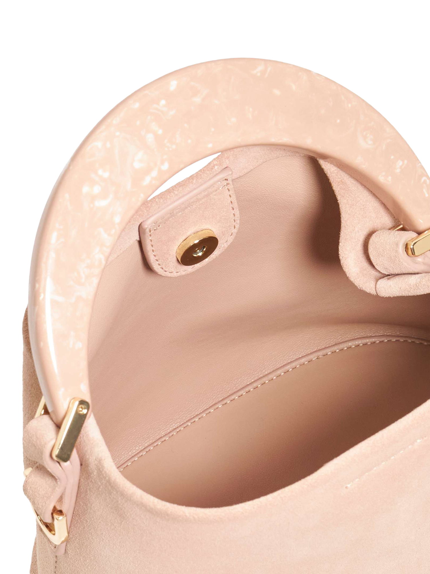 Product image 4 of 5, which shows Dune London Dharla Suede Grab Bag, Mink, One Size