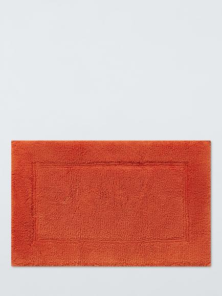 John Lewis Micro-Fresh Deep Pile Bath Mat, Burnt Orange