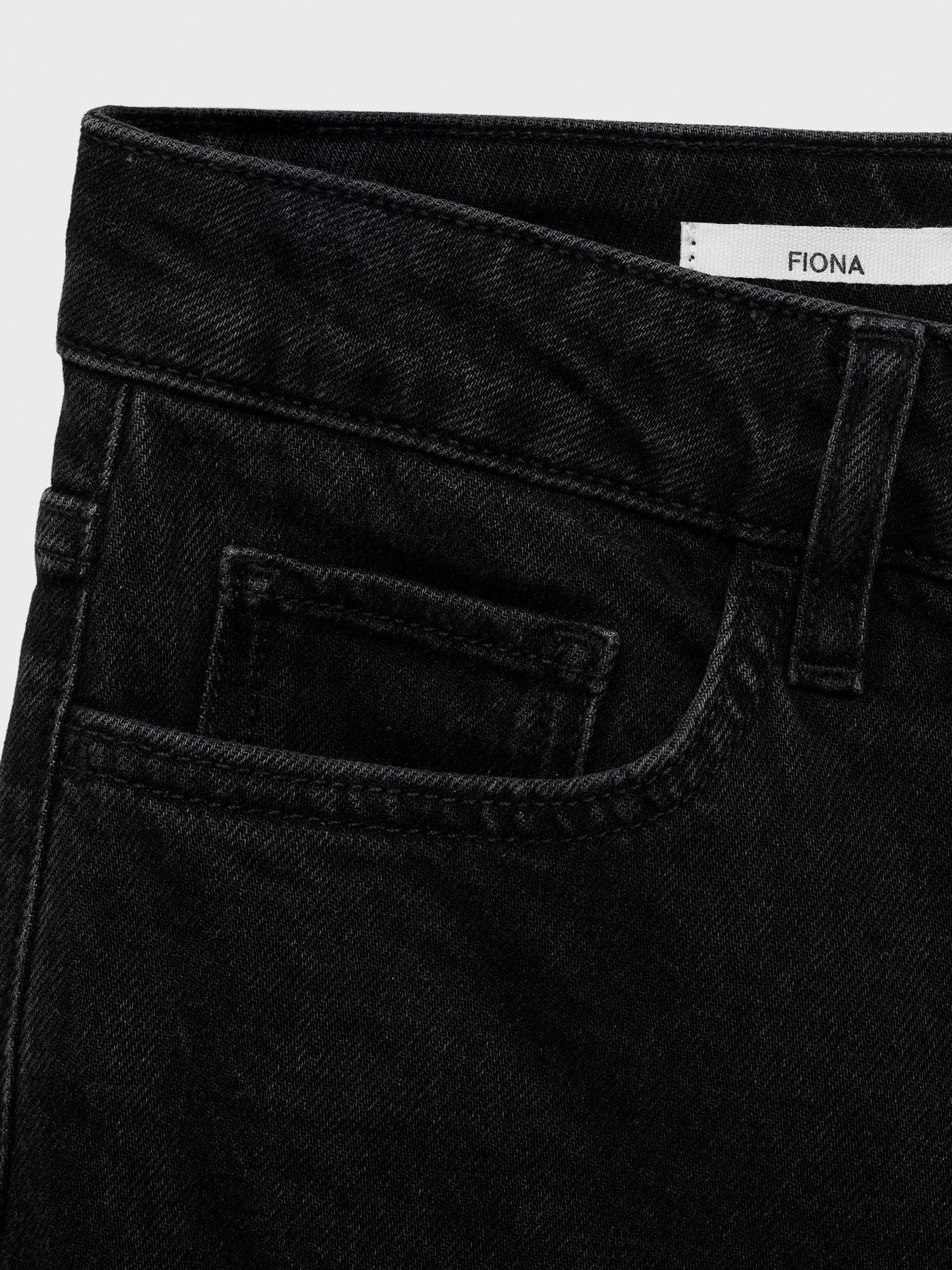 Product image 5 of 8, which shows Mango Fiona Mid Rise Flare Jeans, Dark Grey, 4