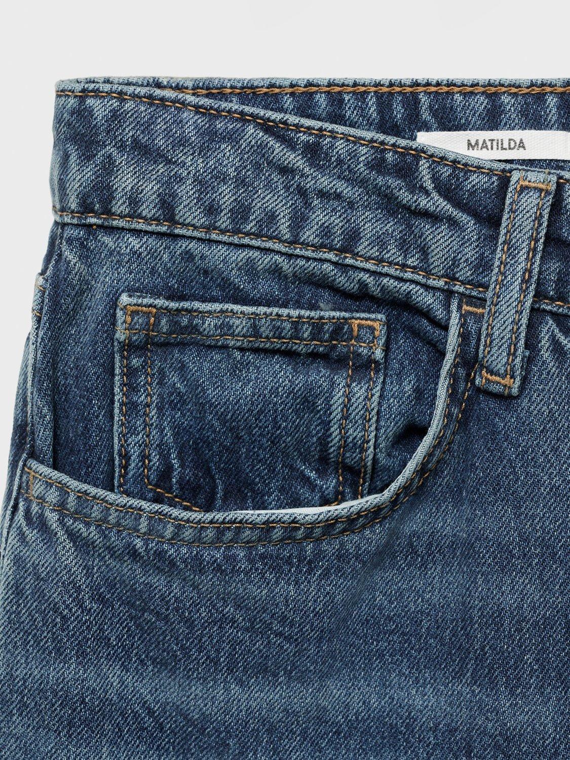 Product image 5 of 8, which shows Mango Matilda Straight Denim Jeans, Open Blue, 10