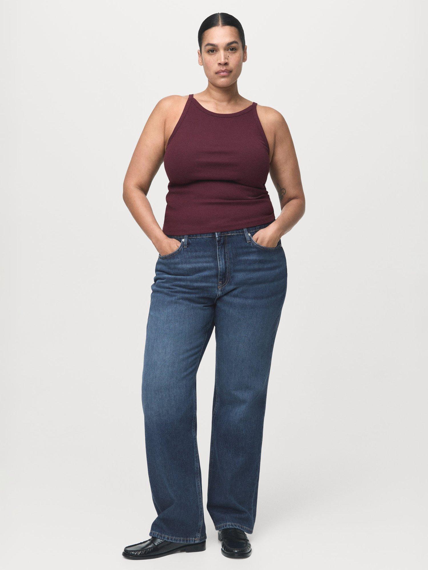 Product image 7 of 8, which shows Mango Matilda Straight Denim Jeans, Open Blue, 10