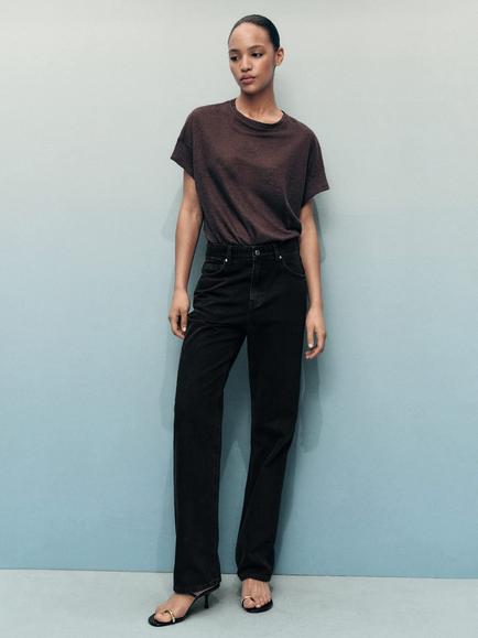 Mango Matilda Straight Jeans - view 2, Black