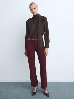 Mango Matilda Straight Jeans - view 2, Dark Red