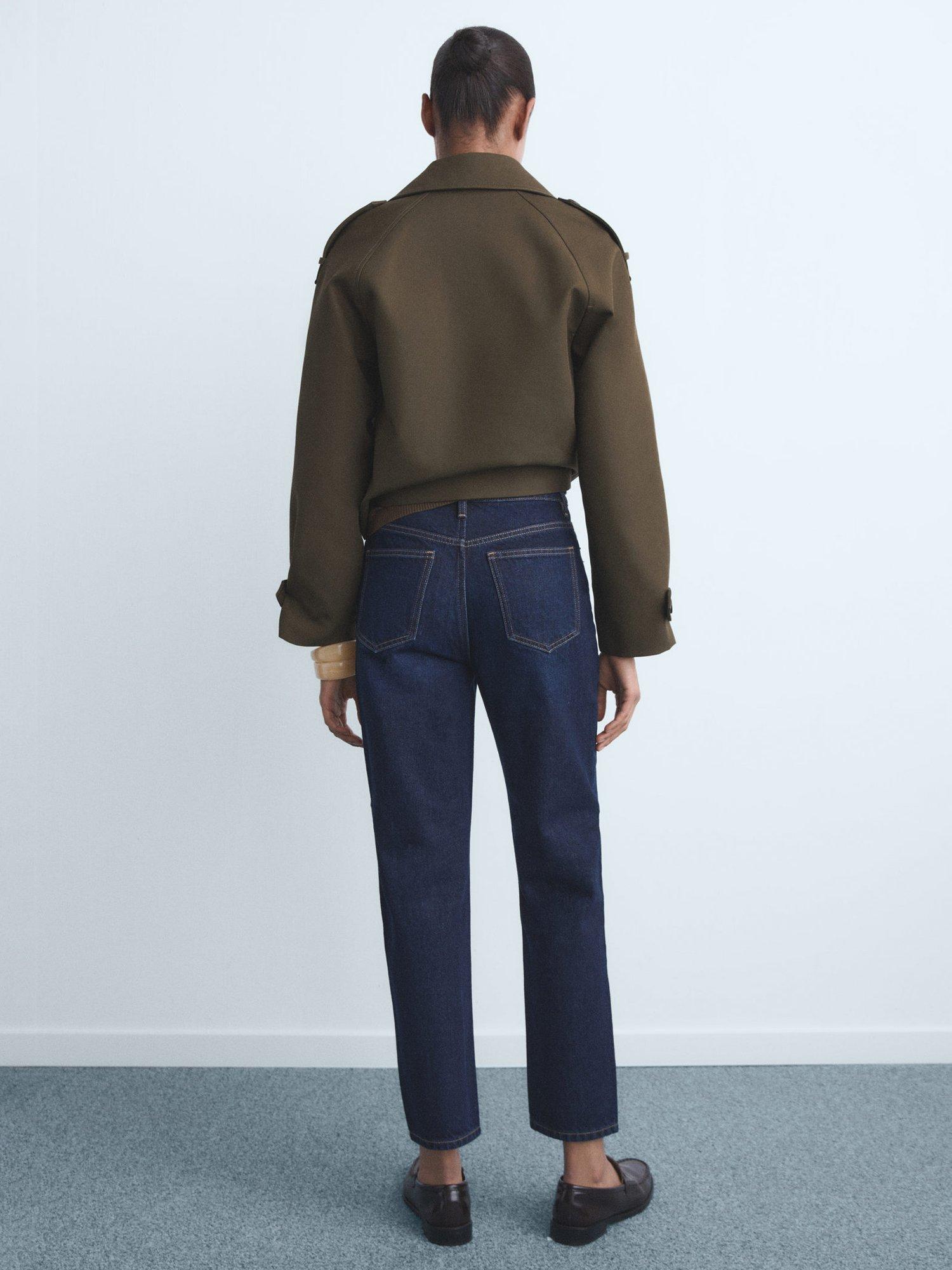 Product image 4 of 8, which shows Mango Mid Rise Mom2000 Jeans, Dark Blue, 10