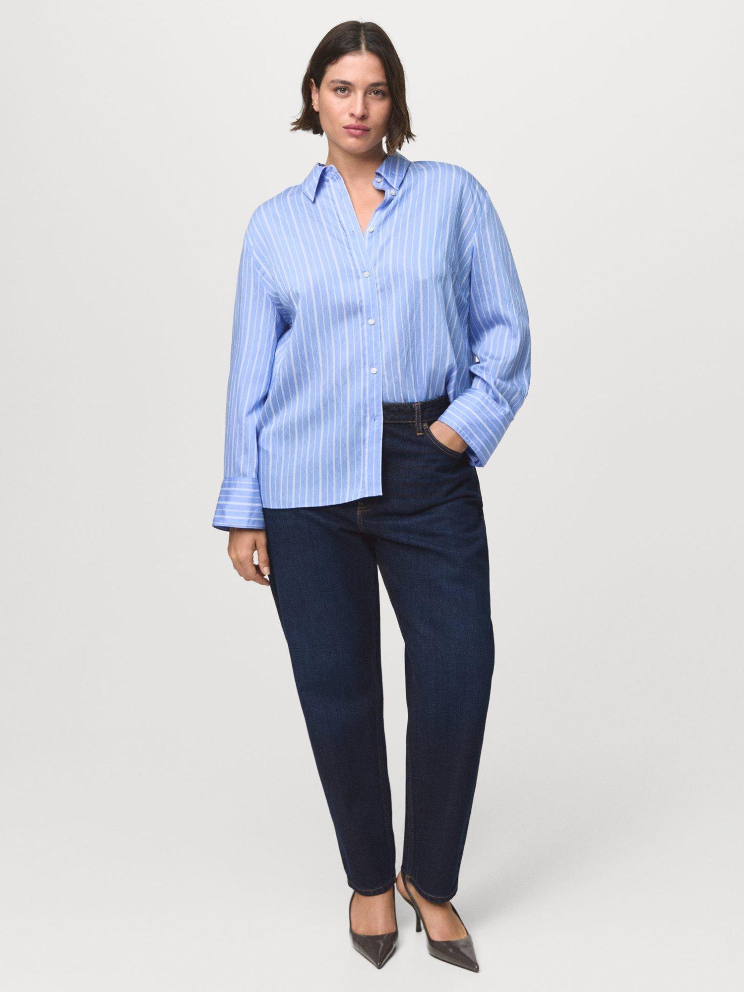 Product image 7 of 8, which shows Mango Mid Rise Mom2000 Jeans, Dark Blue, 10
