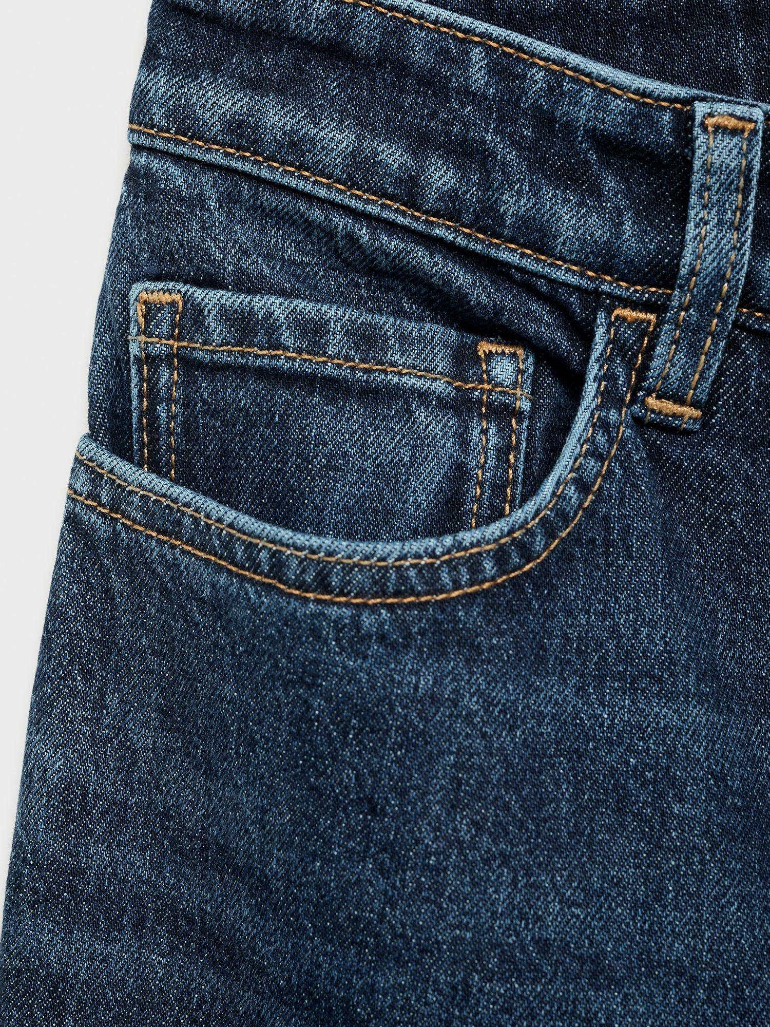 Product image 9 of 9, which shows Mango High Rise Mom Jeans, Navy Blue, 10