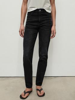 Mango Newmom High Rise Jeans, Open Grey