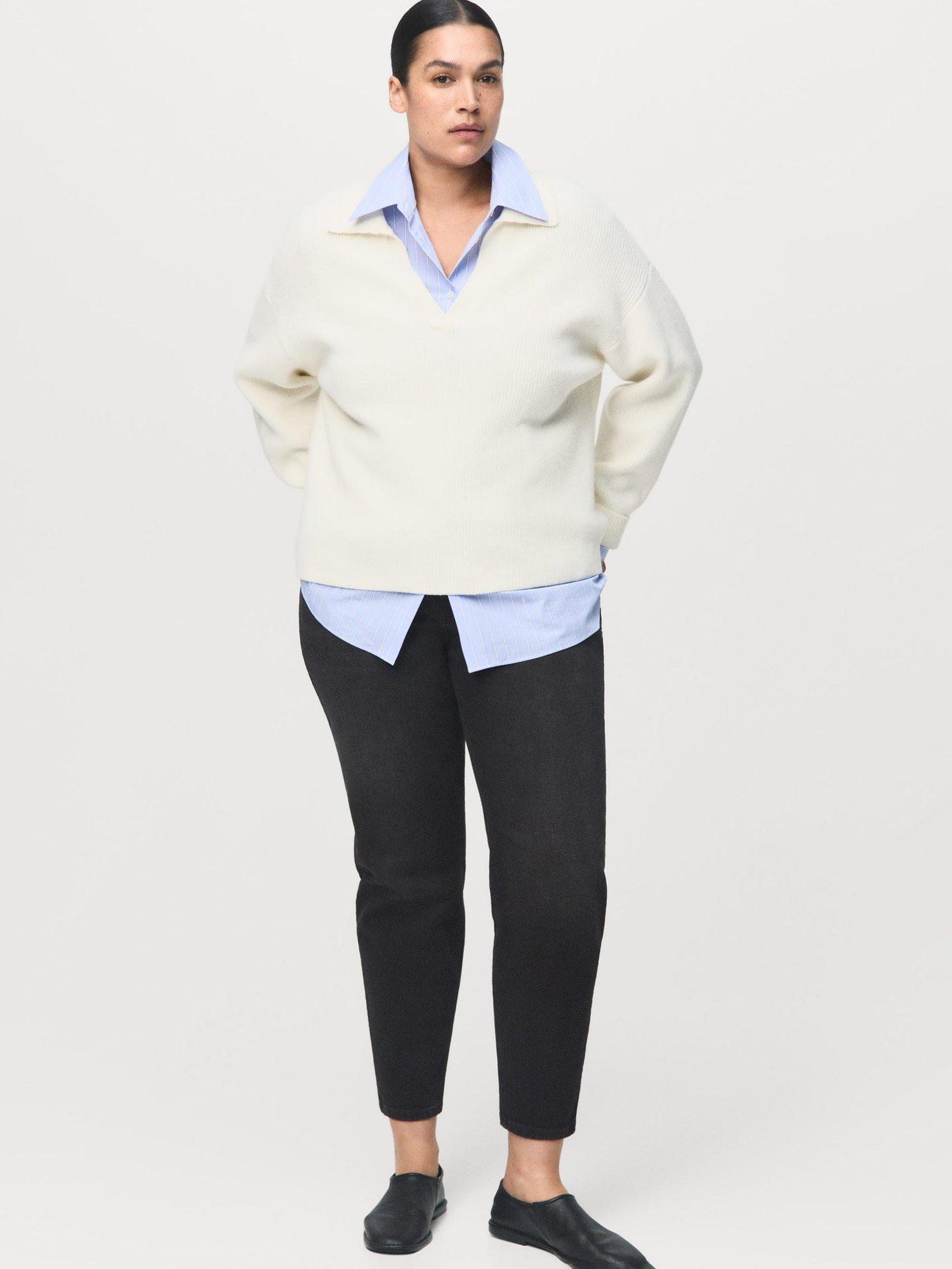 Product image 7 of 8, which shows Mango Newmom High Rise Jeans, Open Grey, 4