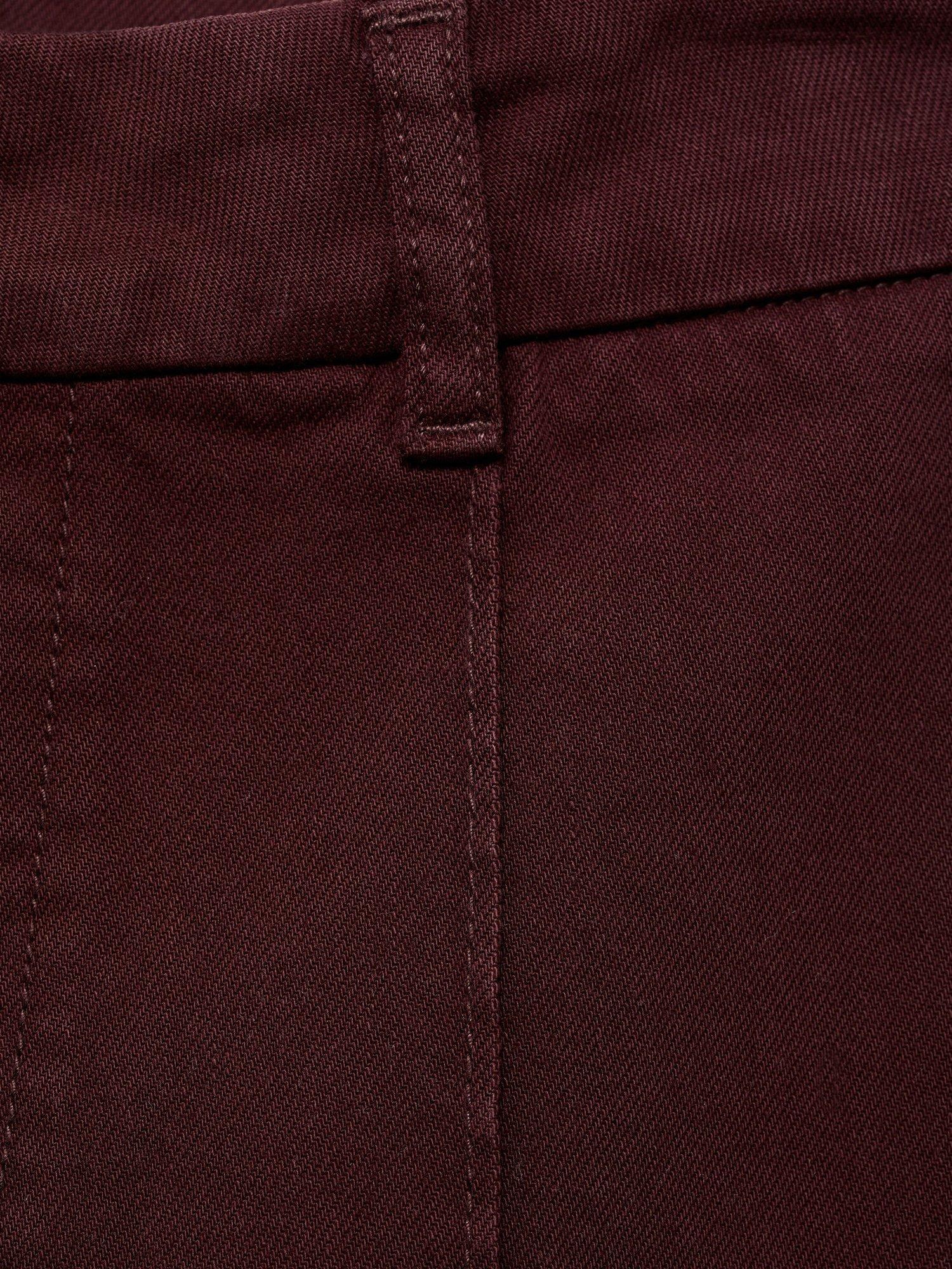 Product image 5 of 7, which shows Mango Paloma Cotton Blend Straight Leg Jeans, Dark Red, 4