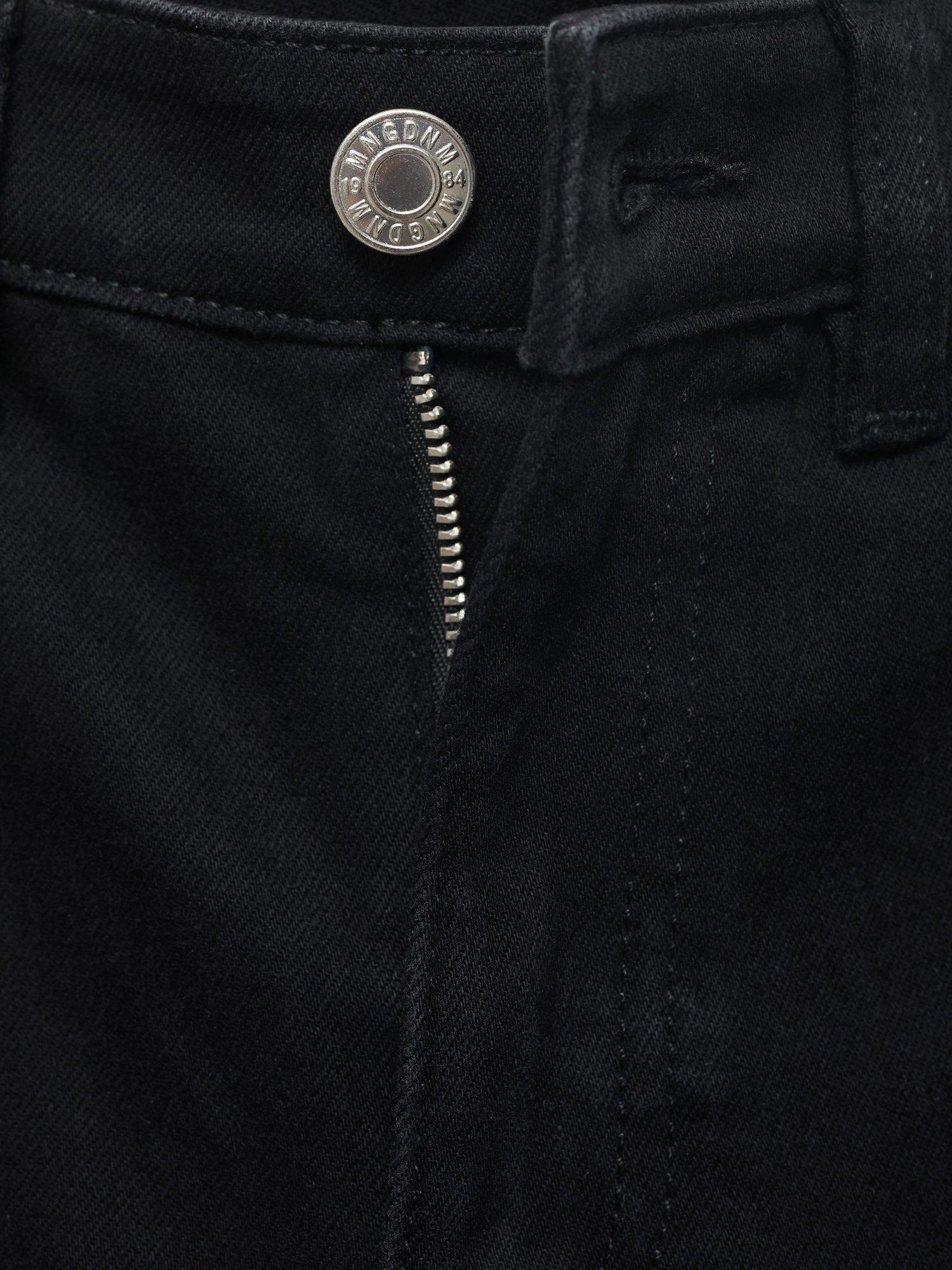 Product image 7 of 7, which shows Mango Sienne Flare Cropped Jeans, Black, 10