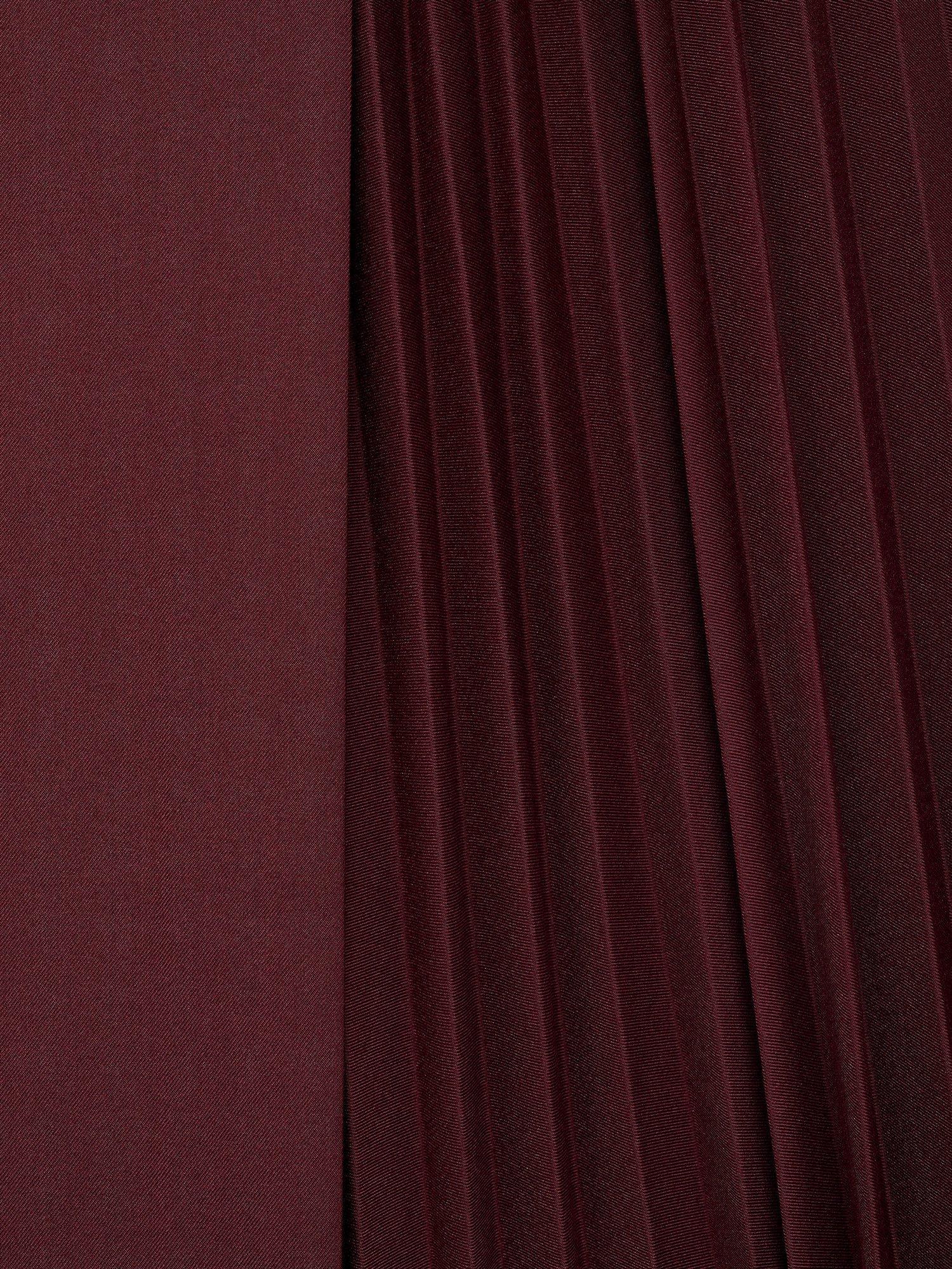 Product image 5 of 7, which shows Mango Office Pleated Crossover Skirt, Dark Red, S