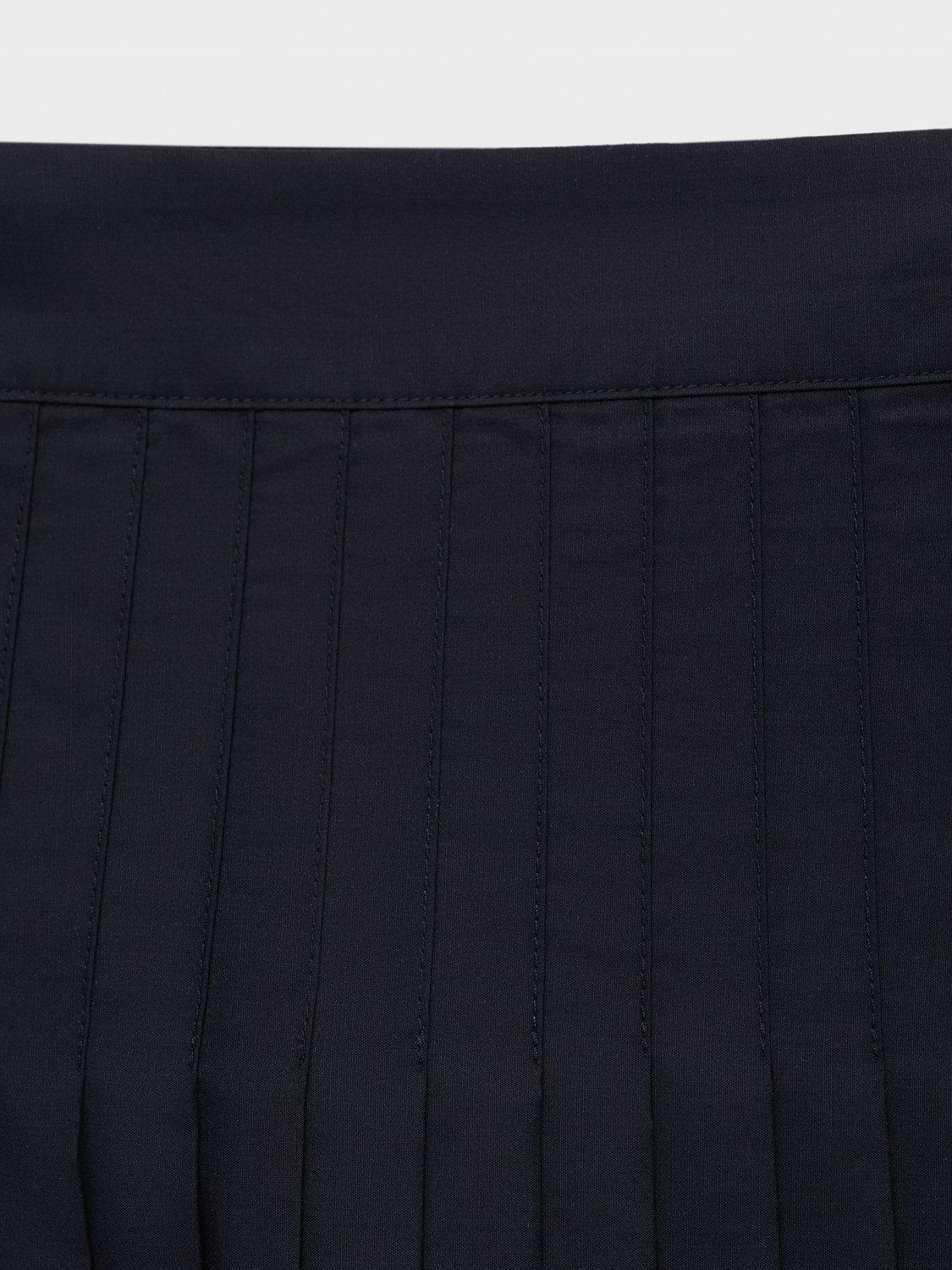 Product image 8 of 8, which shows Mango Pili Pleated Midi Skirt, Navy, XS
