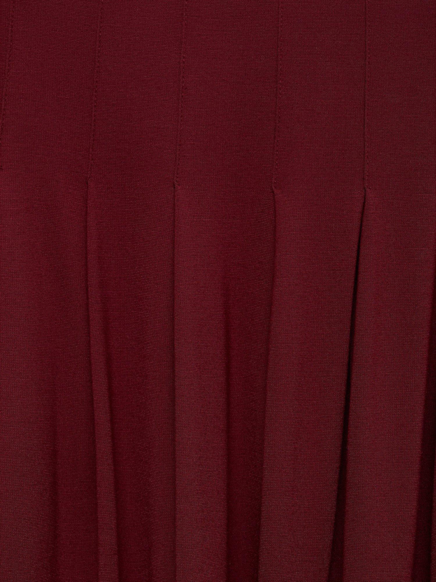 Product image 7 of 7, which shows Mango Tabla Gathered Midi Skirt, Dark Red, L