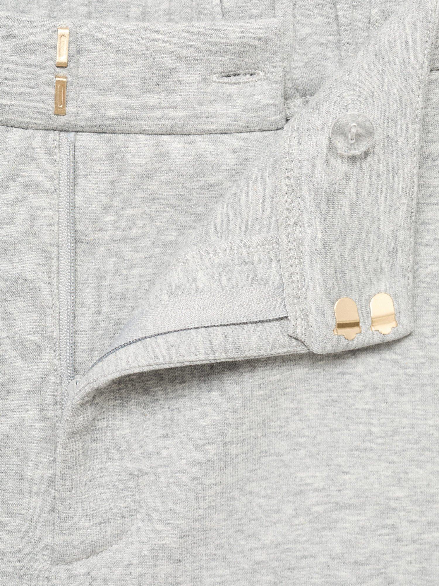 Product image 7 of 7, which shows Mango Amber Straight Trousers, Medium Grey, L