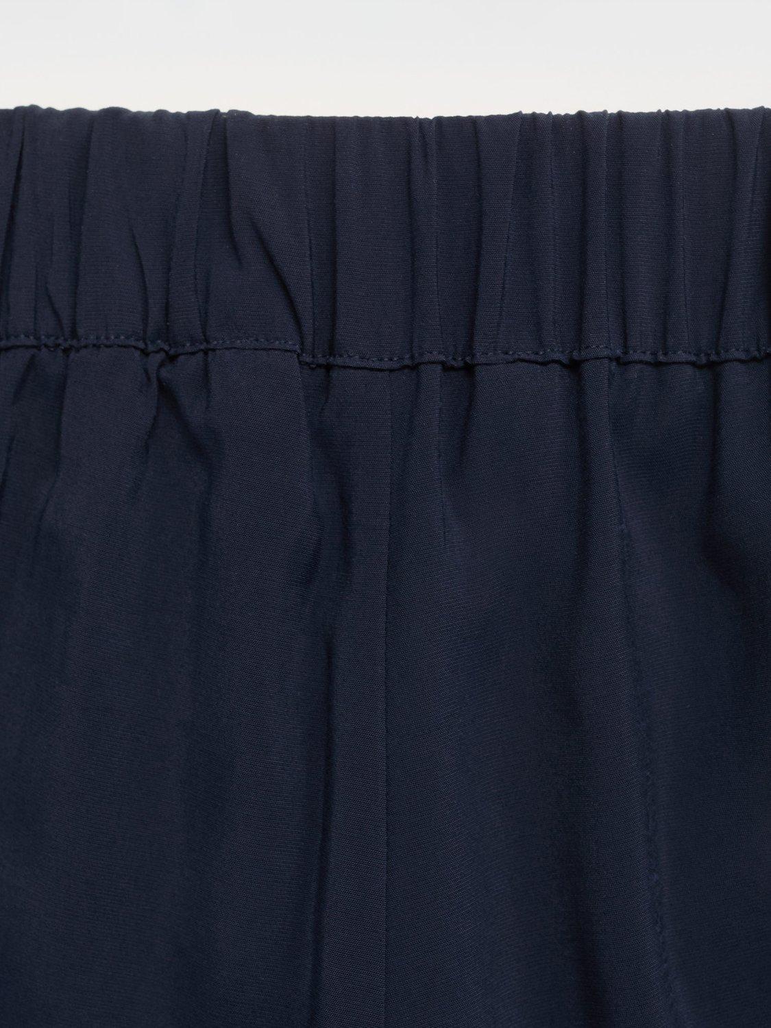 Product image 5 of 8, which shows Mango Momo Straight Pleated Trousers, Navy, XL