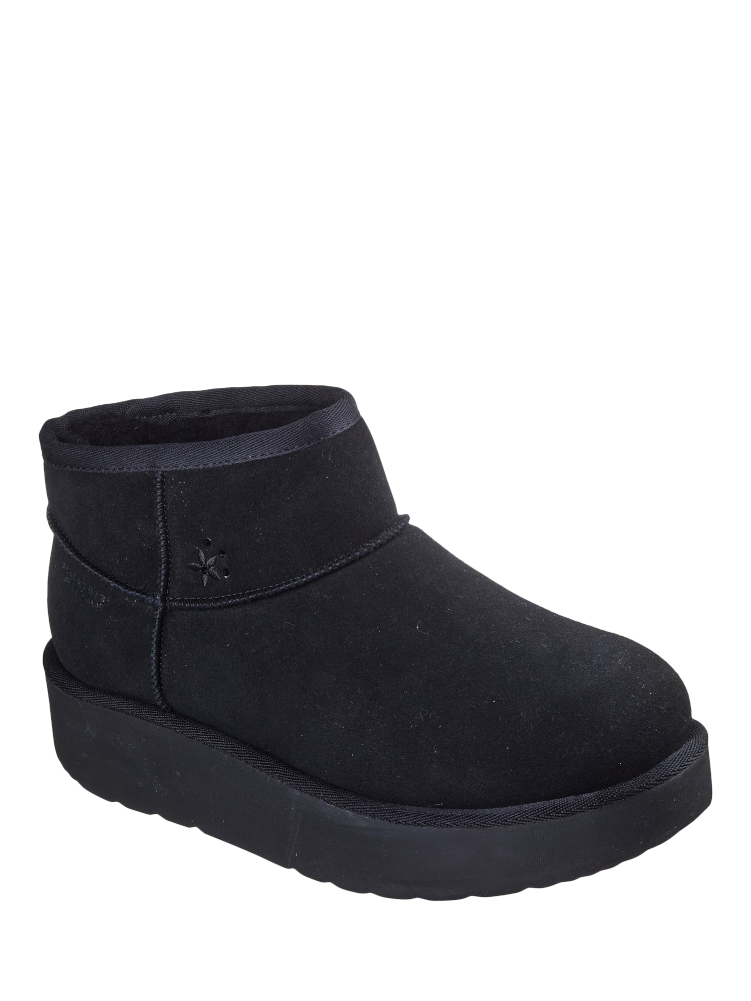 Product image 2 of 4, which shows Skechers Keep Cosy Ankle Boots, Black, 3