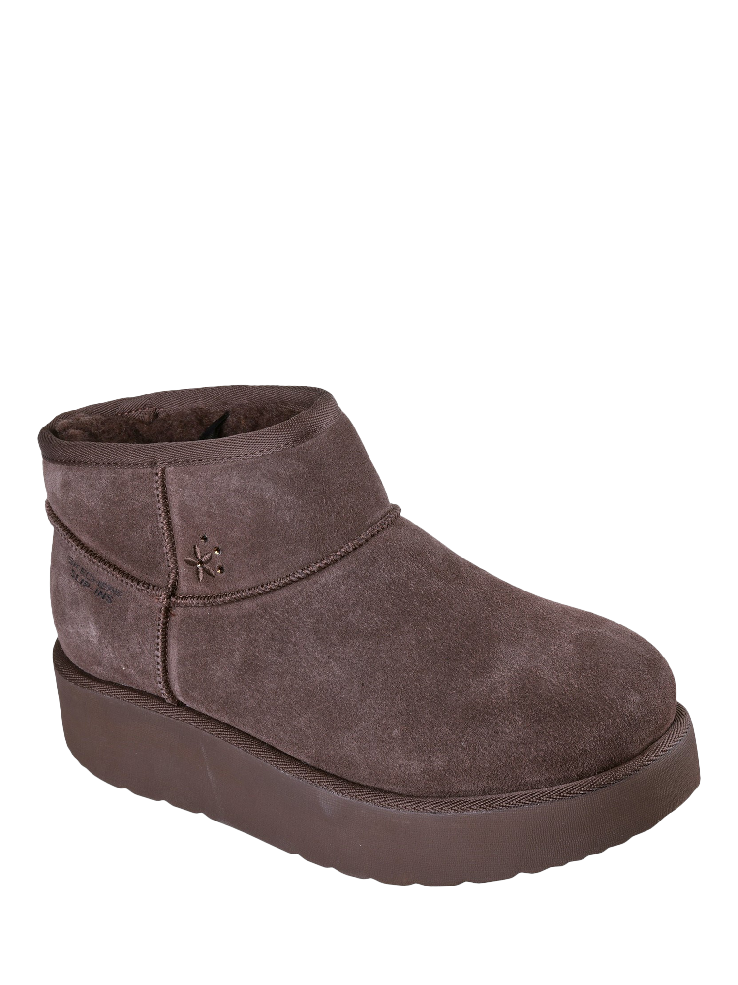 Product image 2 of 4, which shows Skechers Keep Cosy Ankle Boots, Chocolate, 3