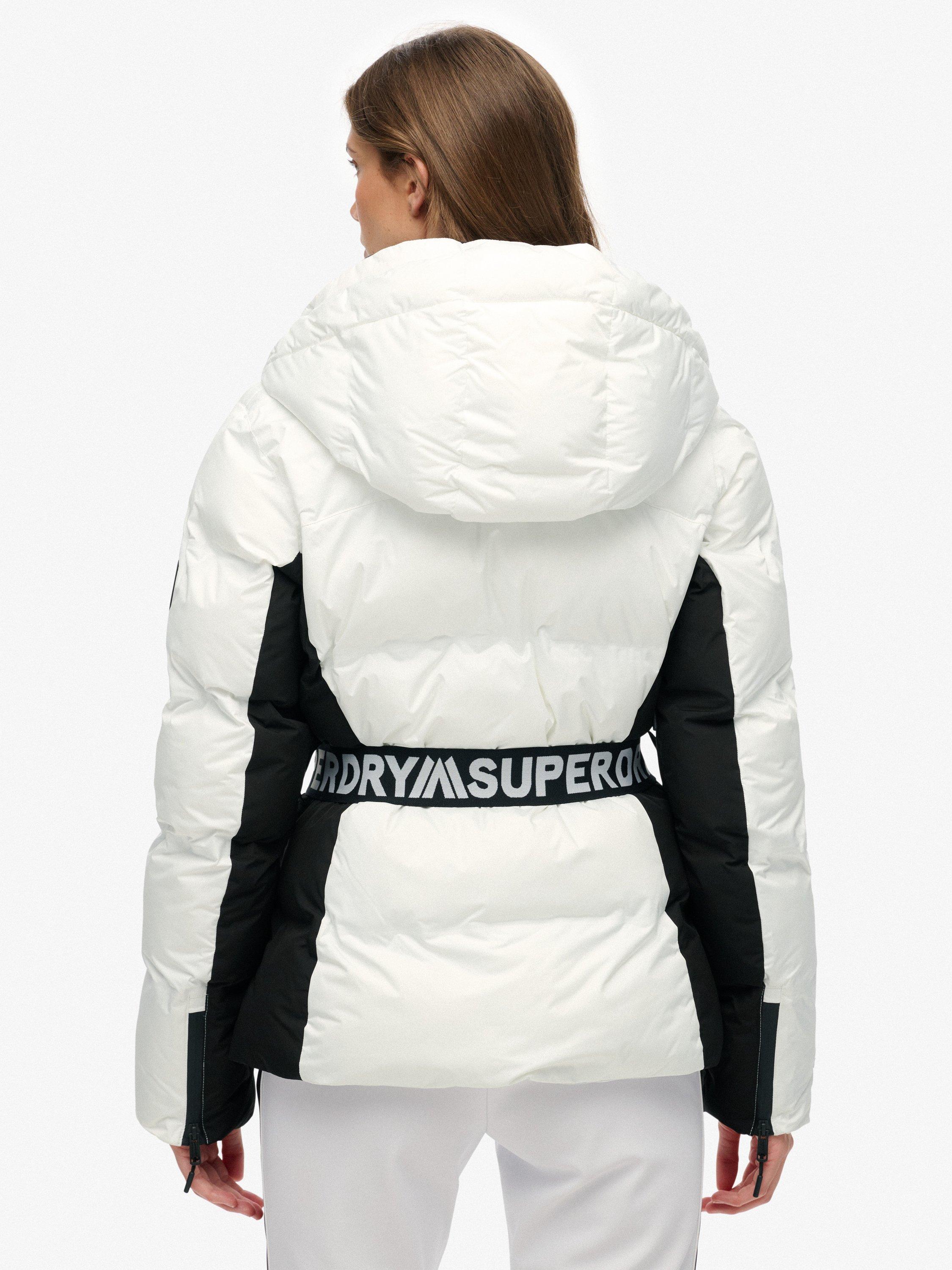 Product image 2 of 7, which shows Superdry Women's Luxe Belted Ski Padded Jacket, Optic, 14