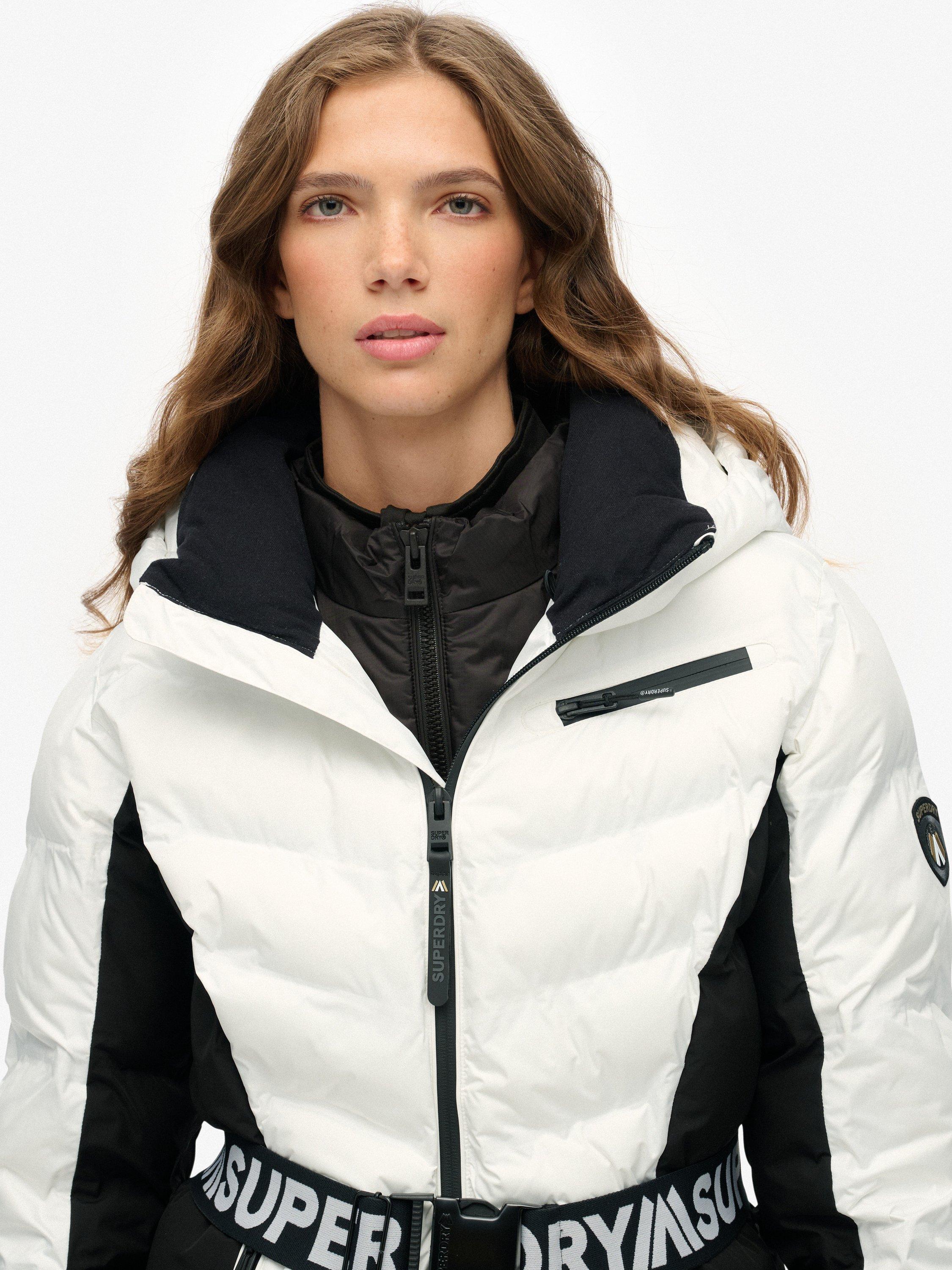 Product image 5 of 7, which shows Superdry Women's Luxe Belted Ski Padded Jacket, Optic, 14