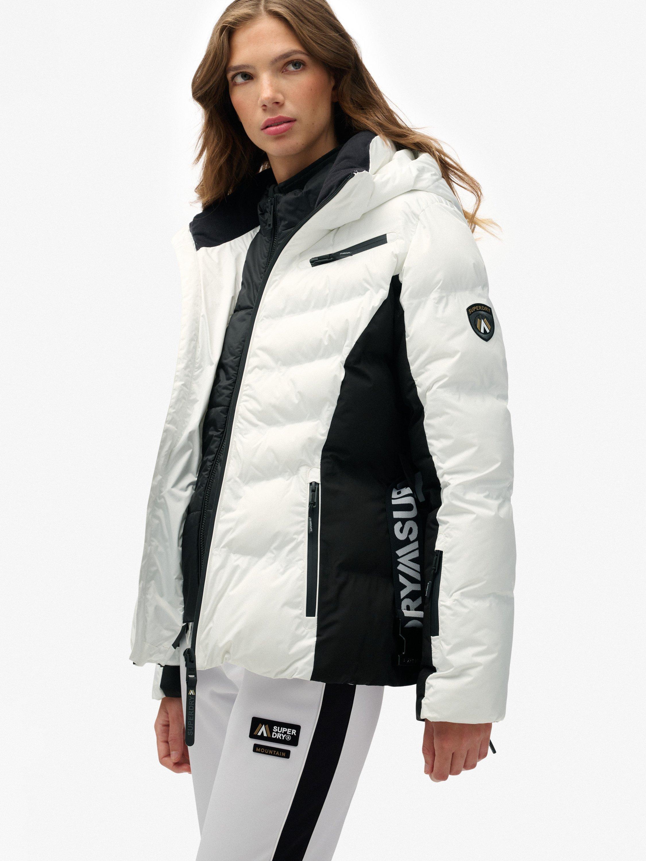Product image 6 of 7, which shows Superdry Women's Luxe Belted Ski Padded Jacket, Optic, 14