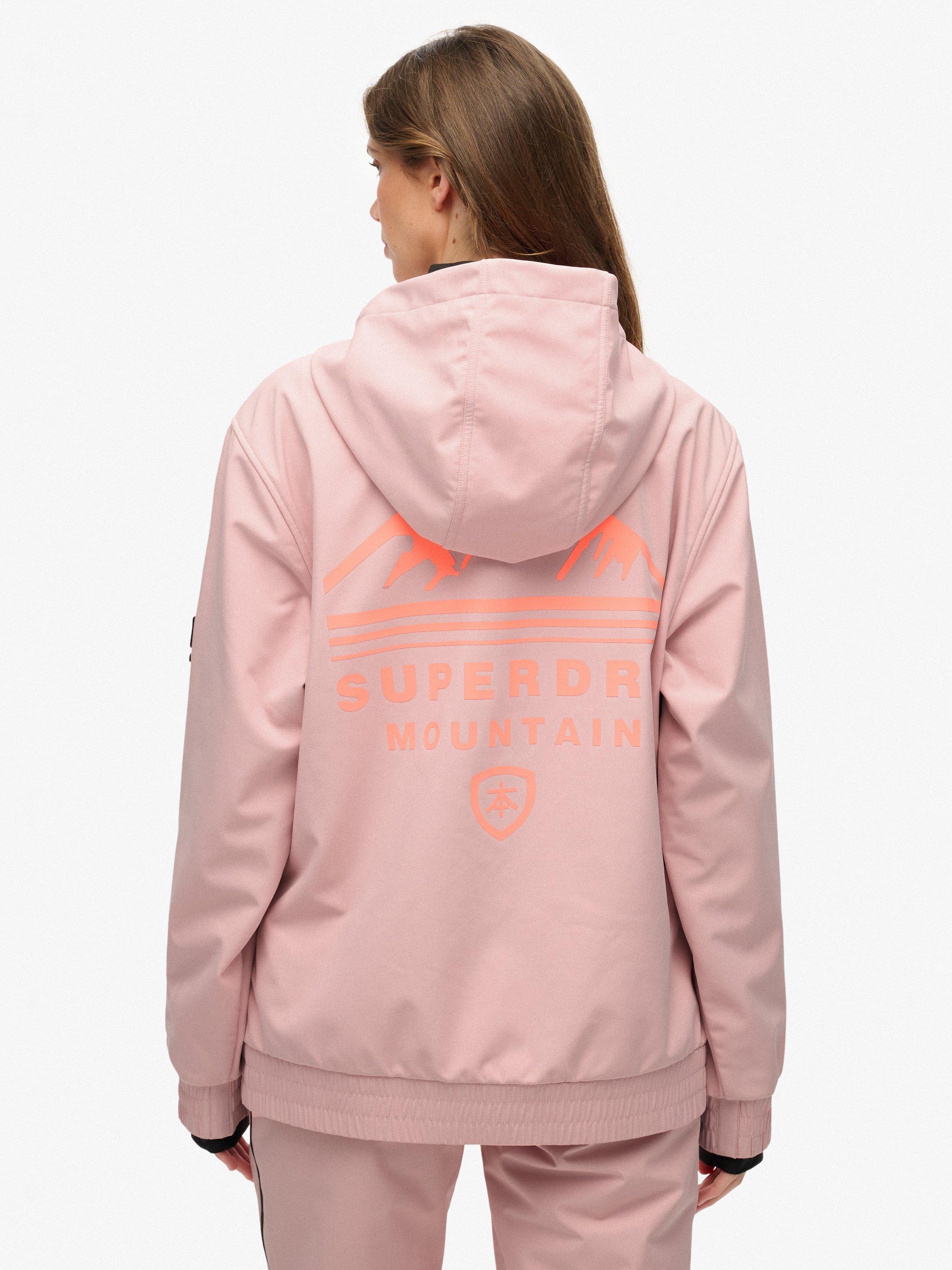 Product image 2 of 6, which shows Superdry Freestyle Softshell Hooded Ski Jacket, Dull Pink, XXL