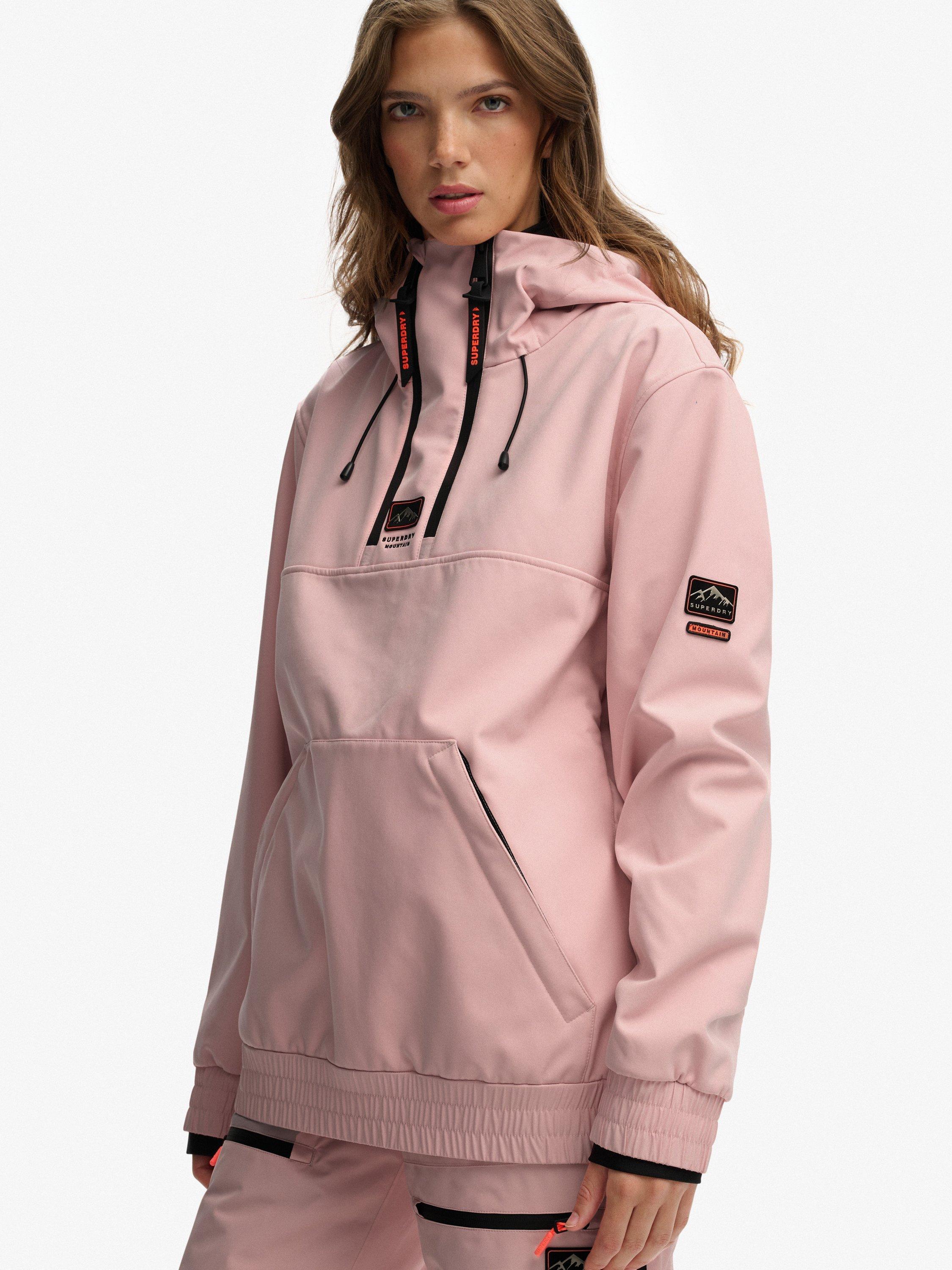 Product image 4 of 6, which shows Superdry Freestyle Softshell Hooded Ski Jacket, Dull Pink, XXL