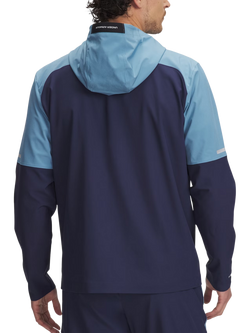 Under Armour Men's Tech Utility Water Resistant Jacket, Blue Smoke / White - view 2, Blue Smoke / White