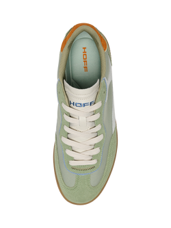 HOFF Park Leather Blend Trainers, Sage/Multi - view 2, Sage/Multi