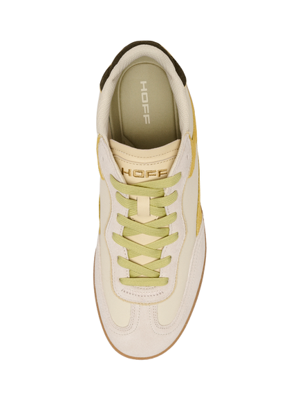 HOFF Park Leather Blend Trainers, Lime/Multi - view 2, Lime/Multi