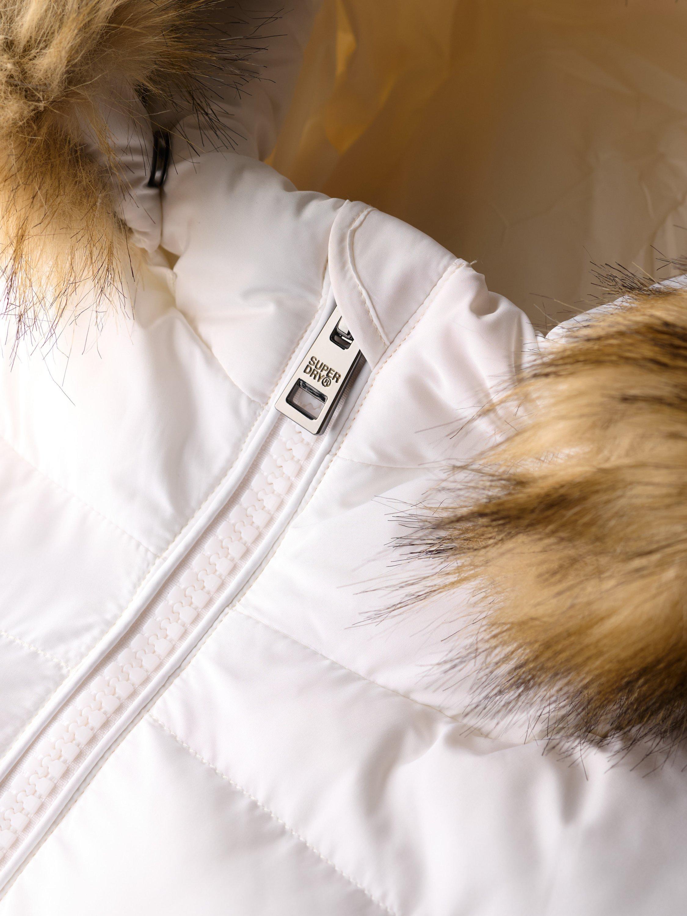Product image 6 of 6, which shows Superdry Fuji Belted Puffer Jacket, Bright White, 8