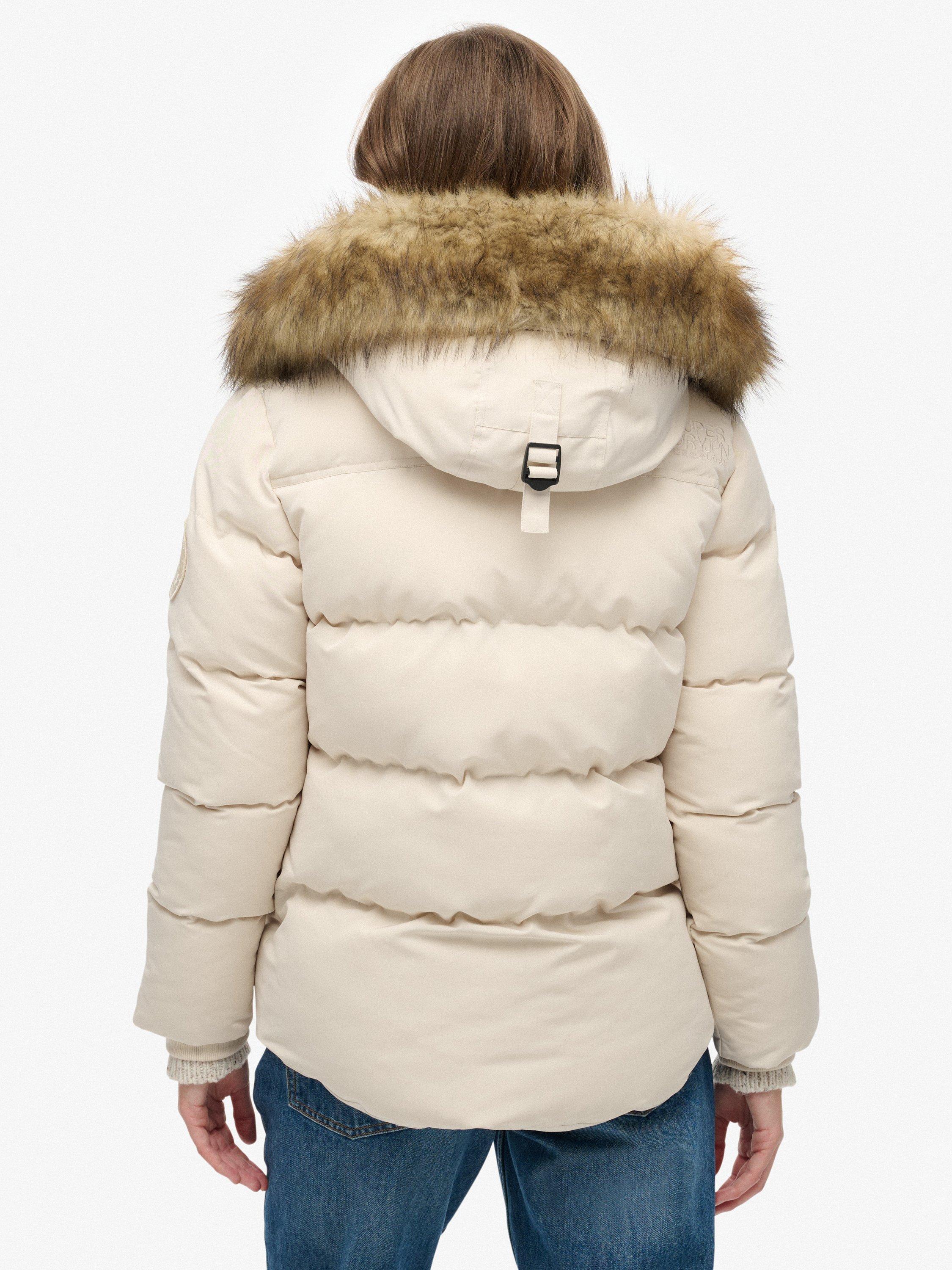 Product image 2 of 7, which shows Superdry Everest Five Baffle Puffer Jacket, Pink Tint, 8